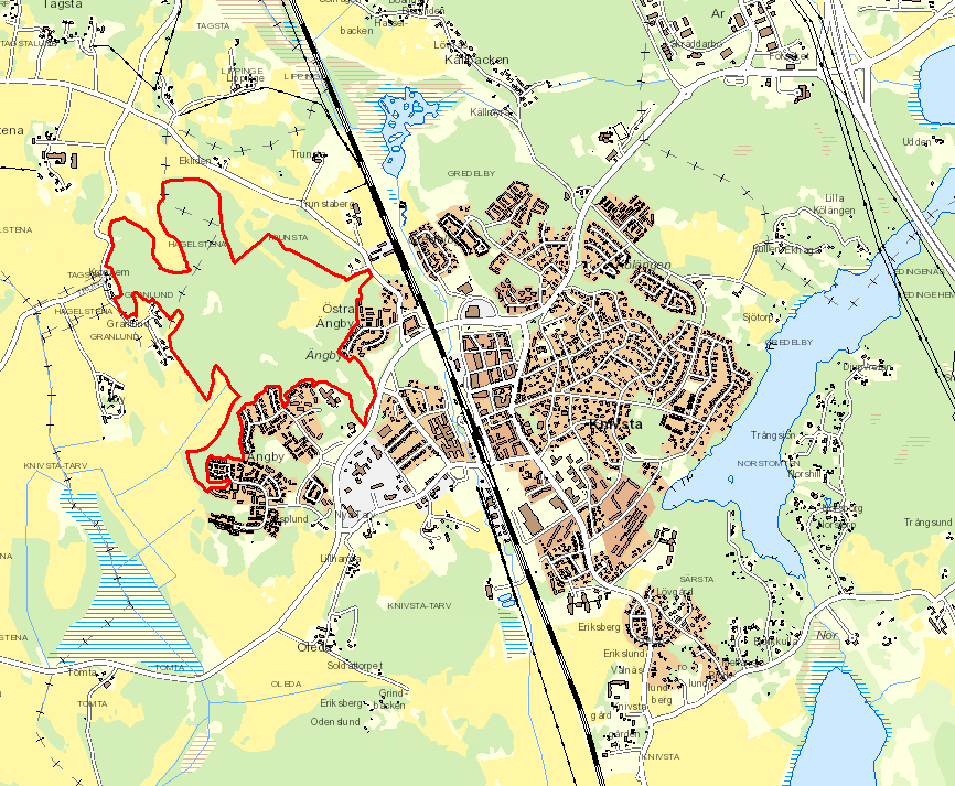 Översiktskarta över Ängbyskogen