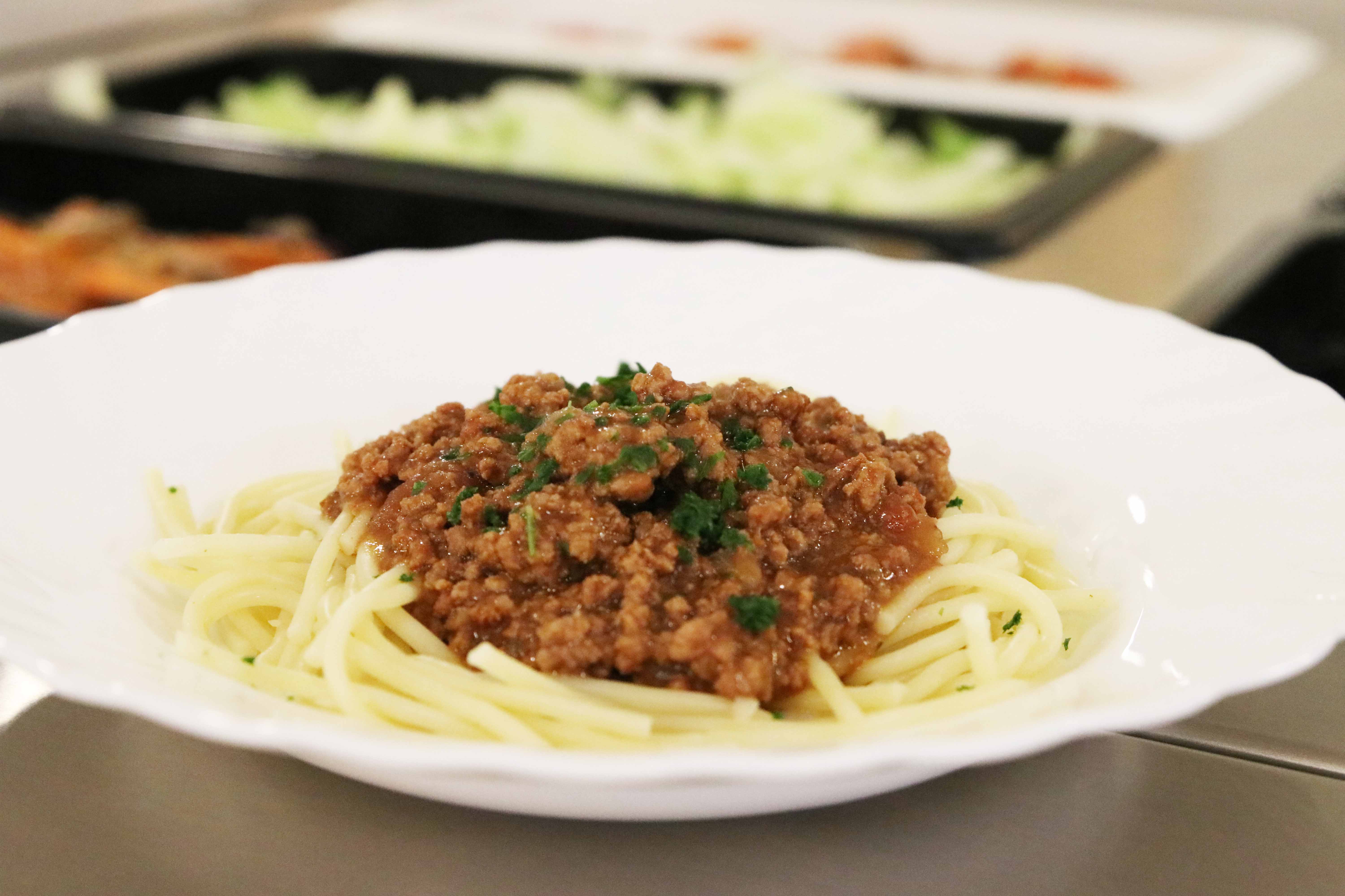 Spaghetti och köttfärssås på Thunmanskolan